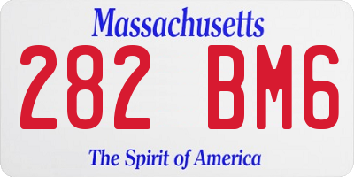 MA license plate 282BM6