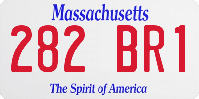 MA license plate 282BR1