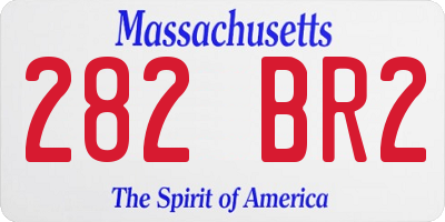MA license plate 282BR2