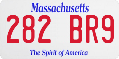 MA license plate 282BR9
