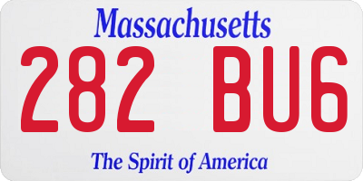 MA license plate 282BU6
