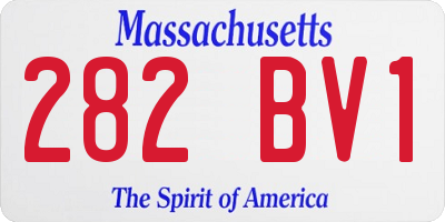 MA license plate 282BV1