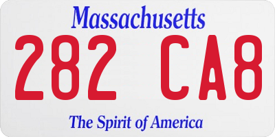 MA license plate 282CA8