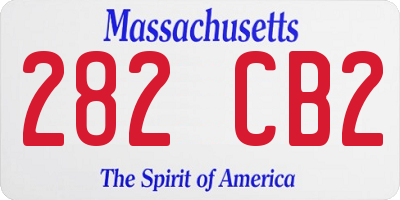 MA license plate 282CB2
