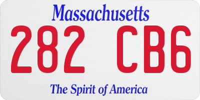 MA license plate 282CB6