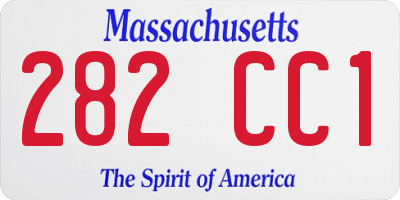 MA license plate 282CC1