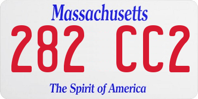 MA license plate 282CC2