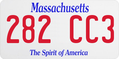 MA license plate 282CC3