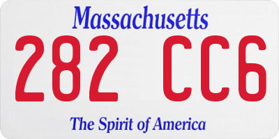 MA license plate 282CC6