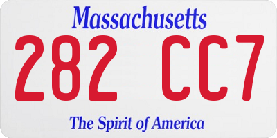 MA license plate 282CC7