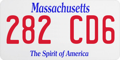 MA license plate 282CD6
