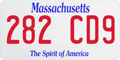 MA license plate 282CD9
