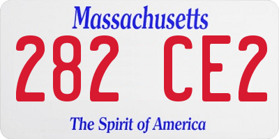 MA license plate 282CE2
