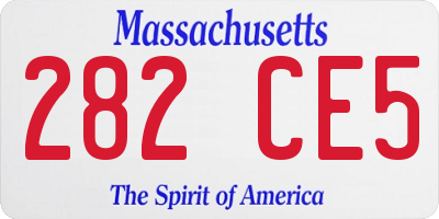 MA license plate 282CE5