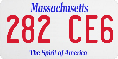MA license plate 282CE6