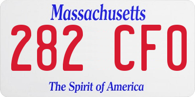 MA license plate 282CF0