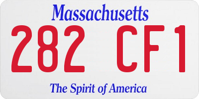 MA license plate 282CF1