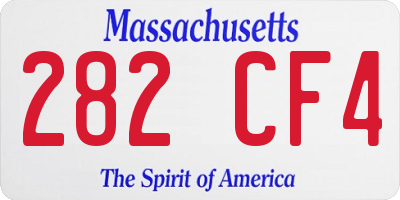 MA license plate 282CF4