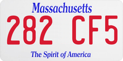MA license plate 282CF5