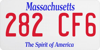 MA license plate 282CF6