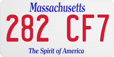 MA license plate 282CF7