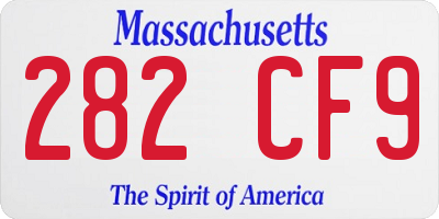 MA license plate 282CF9