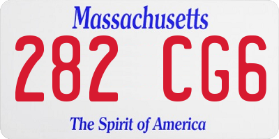 MA license plate 282CG6