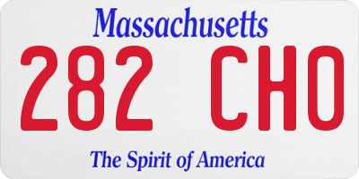 MA license plate 282CH0