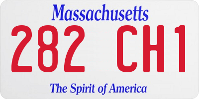 MA license plate 282CH1