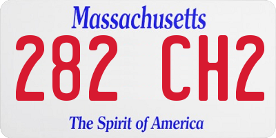 MA license plate 282CH2