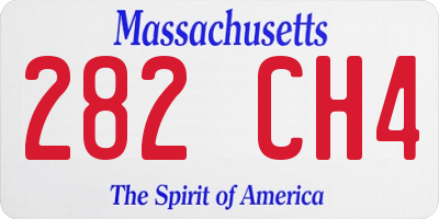 MA license plate 282CH4