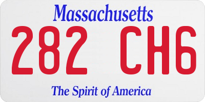 MA license plate 282CH6