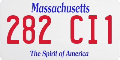 MA license plate 282CI1