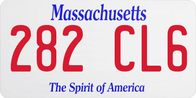 MA license plate 282CL6