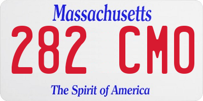 MA license plate 282CM0