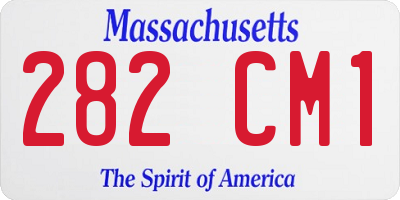 MA license plate 282CM1