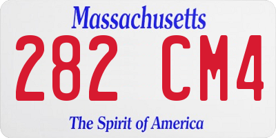 MA license plate 282CM4