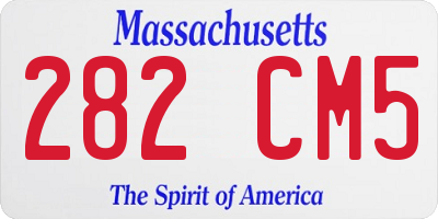 MA license plate 282CM5
