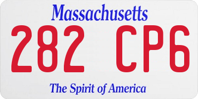 MA license plate 282CP6