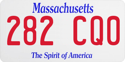 MA license plate 282CQ0