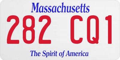 MA license plate 282CQ1