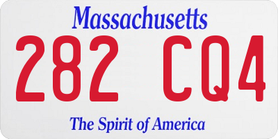 MA license plate 282CQ4