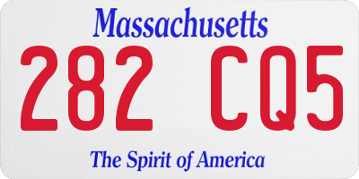 MA license plate 282CQ5