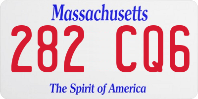 MA license plate 282CQ6