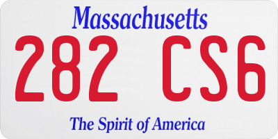 MA license plate 282CS6
