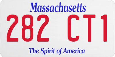 MA license plate 282CT1
