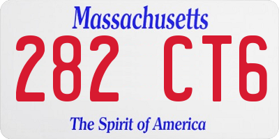 MA license plate 282CT6