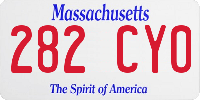 MA license plate 282CY0