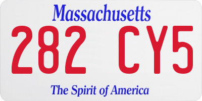 MA license plate 282CY5