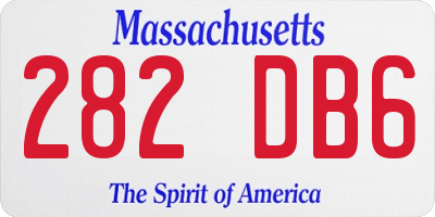 MA license plate 282DB6